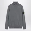 Stone Island Gray Wool Turtleneck Sweater In Gray