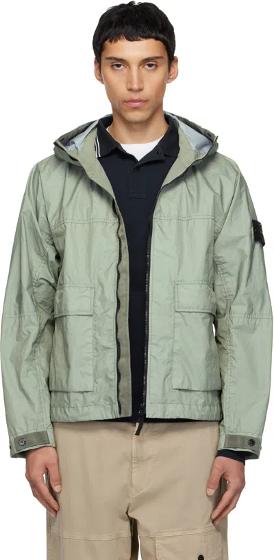 STONE ISLAND GREEN 410004 MEMBRANA 3L TC HOODED JACKET