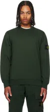 Stone Island Green 6100060 Organic Cotton Fleece Sweatshirt