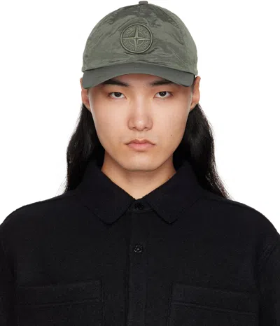 Stone Island Green 9100011 Nylon Metal Econyl Cap In Brown