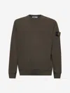 Stone Island Green Cotton Crewneck Sweatshirt