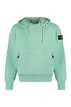 STONE ISLAND GREEN COTTON HOODIE FOR MEN
