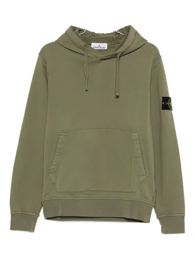Stone Island Green Cotton Sweater