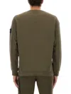 Stone Island Cotton Fleece Crew Neck Sweatshirt Clothing In Green