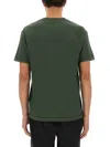 Stone Island Compass Patch Cotton T-shirt In Green