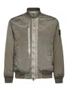 Stone Island Green Iridescent Nylon Metal Bomber Jacket In Green