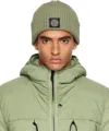 Stone Island Green N100002 Full Rib Beanie In Green
