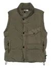 Stone Island Padded Oversized Jacket With High Collar And Flap Pocket In Gray