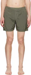 Stone Island Green Nylon Metal Econyl Swim Shorts In V0054 Military Green