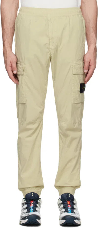 Stone Island Green Patch Cargo Pants In V0051 Pistachio