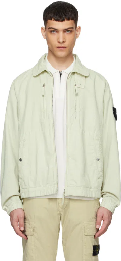 Stone Island Green Patch Jacket In V0051 Pistachio