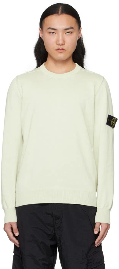Stone Island Green Patch Sweater In V0051 Pistachio