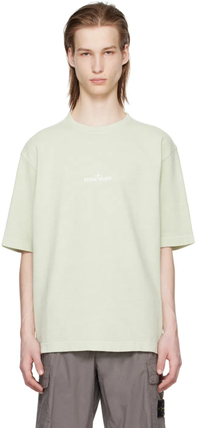 Stone Island Green Patch T-shirt In V0051 Pistachio