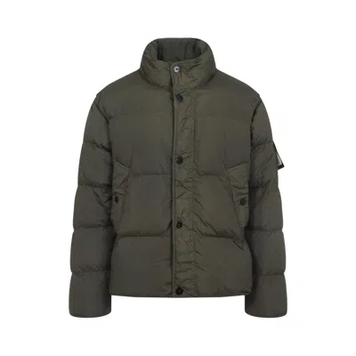 STONE ISLAND STONE ISLAND GREEN POLYAMIDE JACKET