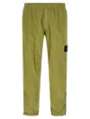 Stone Island Green Polyamide Solid Joggers In Green