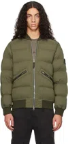 Stone Island Green Quilted Down Jacket In V0059 Musk