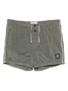 Stone Island Compass Patch Swim Shorts In Green