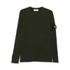 Stone Island Knit Crewneck Sweater In Full Rib Rws Wool Clothing
