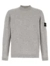 Stone Island Crew Neck Wool Sweater In Gray