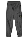 Stone Island Grey Cargo Pants In Cotton Blend Woman