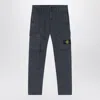 Stone Island Grey Cotton Cargo Trousers In Grey
