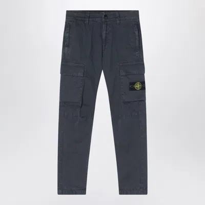 Stone Island Kids' Grey Cotton Cargo Trousers