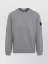 Stone Island Grey Cotton Crew Neck Sweater In Gray