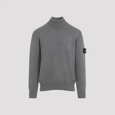 STONE ISLAND GREY COTTON PULLOVER