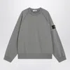 Stone Island Grey Brushed Organic Cotton Crewneck Sweatshirt