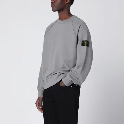 Stone Island Grey Cotton Sweatshirt In Gray