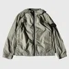 Stone Island Grey Green Casual Jacket In Mud