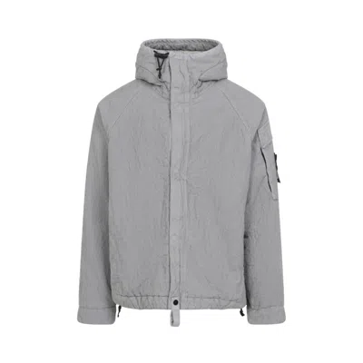 STONE ISLAND GREY HOODED JACKET