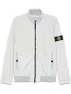 Stone Island Gray Jacket With Lightweight Design And Stand-up Collar In Grey