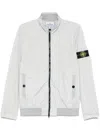 Stone Island Gray Jacket With Lightweight Design And Stand-up Collar