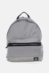 Stone Island Gray Backpack With Front Zip Pocket And Adjustable Straps In Gray