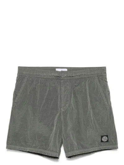 Stone Island Grey Logo Swim Shorts