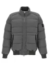 Stone Island Grey Padded Bomber Jacket In Gray