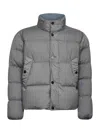 Stone Island Grey Recycled Nylon Reps Down Jacket In Gray