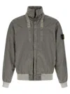 Stone Island Grey Solid Logo Jacket In Grey