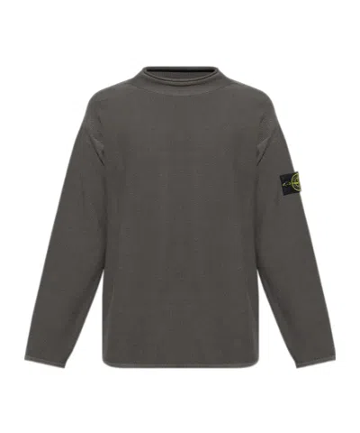 STONE ISLAND STONE ISLAND LOGO PATCH CREWNECK SWEATSHIRT