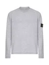 Stone Island 5100056 Lambswool Sweater In Gray