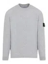 Stone Island 5100056 Lambswool Sweater In Gray