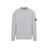 Stone Island Lightweight Wool Crew Neck Sweater With Raglan Sleeves Clothing In Gray