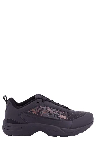 STONE ISLAND GRIME ROUND TOE PANELLED SNEAKERS