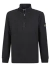 Stone Island Cotton Sweatshirt In Black