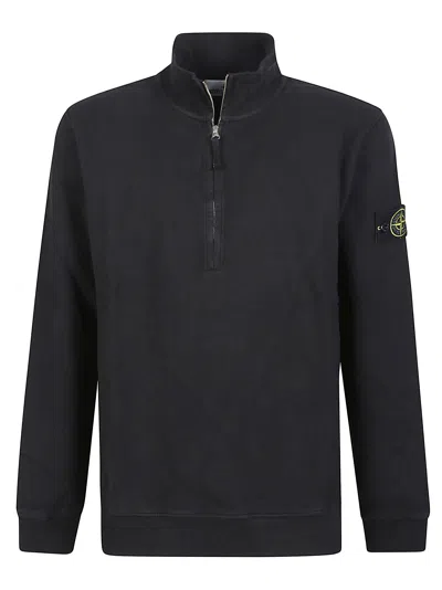 STONE ISLAND HALF ZIP SWEATSHIRT