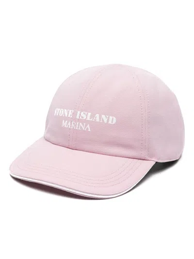 Stone Island Hat Accessories In Pink & Purple