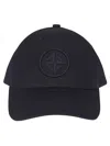 Stone Island Versatile Cap With Curved Brim And Logo In Blue