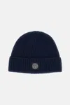 Stone Island Compass Logo Patch Cap In Blue