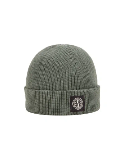 Stone Island Hat Green Cotton